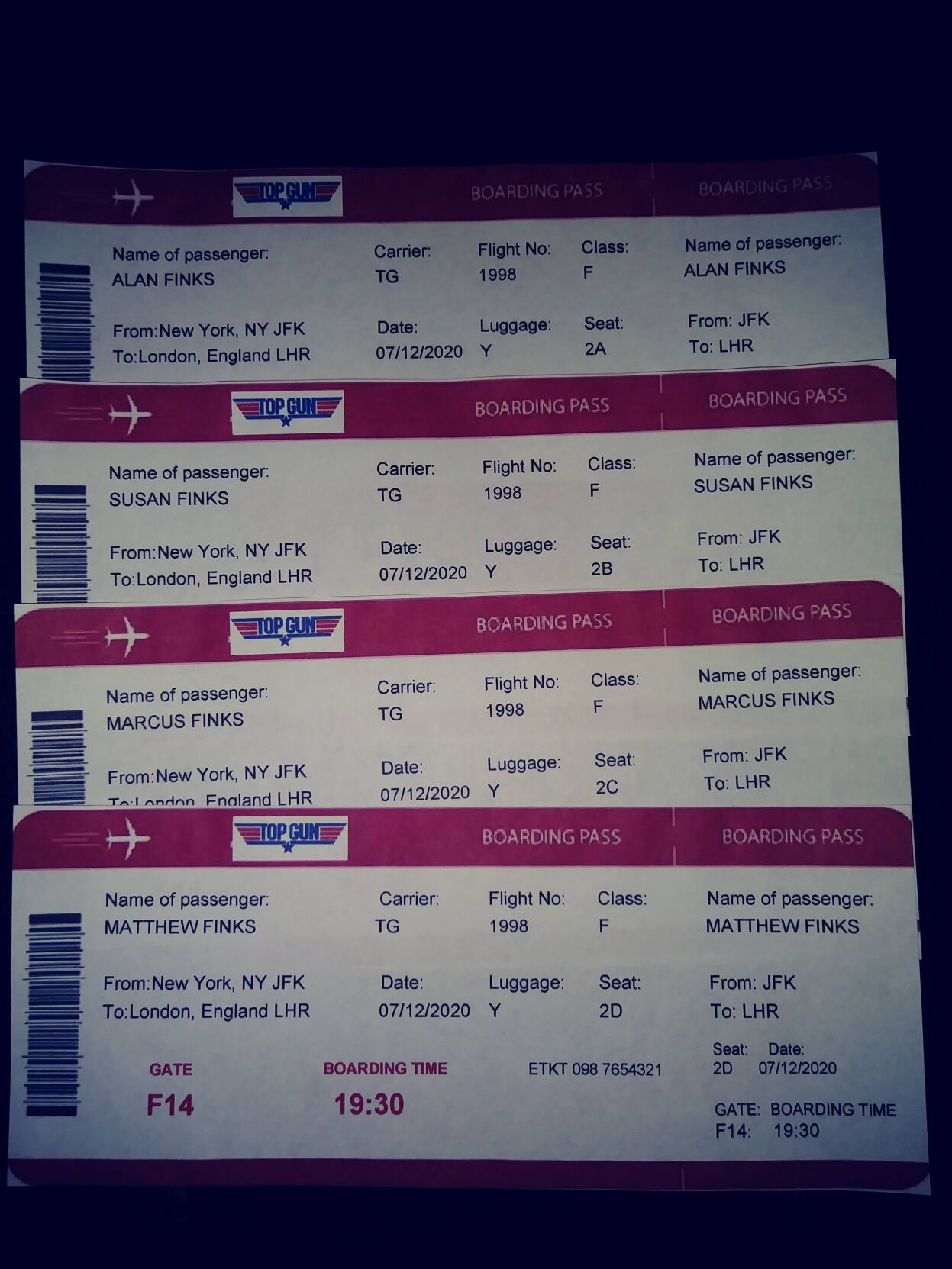 boarding pass